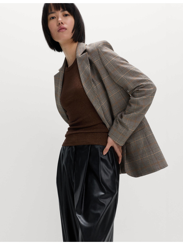 Marks & Spencer Třpytivé tílko, s vysokým podílem bavlny Marks & Spencer hnědá