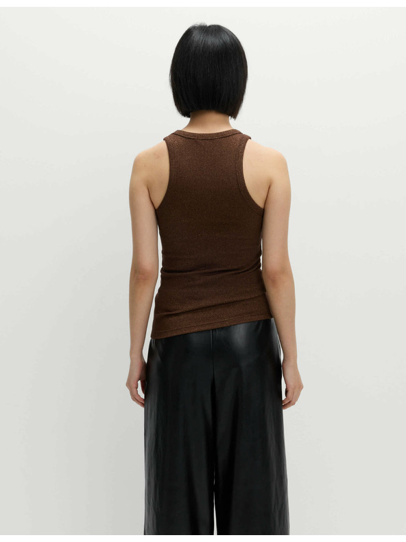 Marks & Spencer Třpytivé tílko, s vysokým podílem bavlny Marks & Spencer hnědá