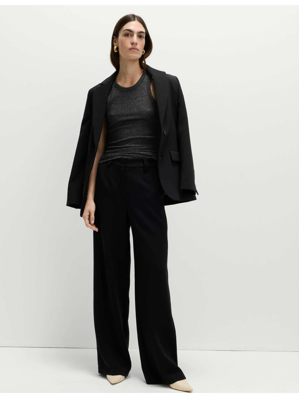 Marks & Spencer Třpytivé tílko, s vysokým podílem bavlny Marks & Spencer černá