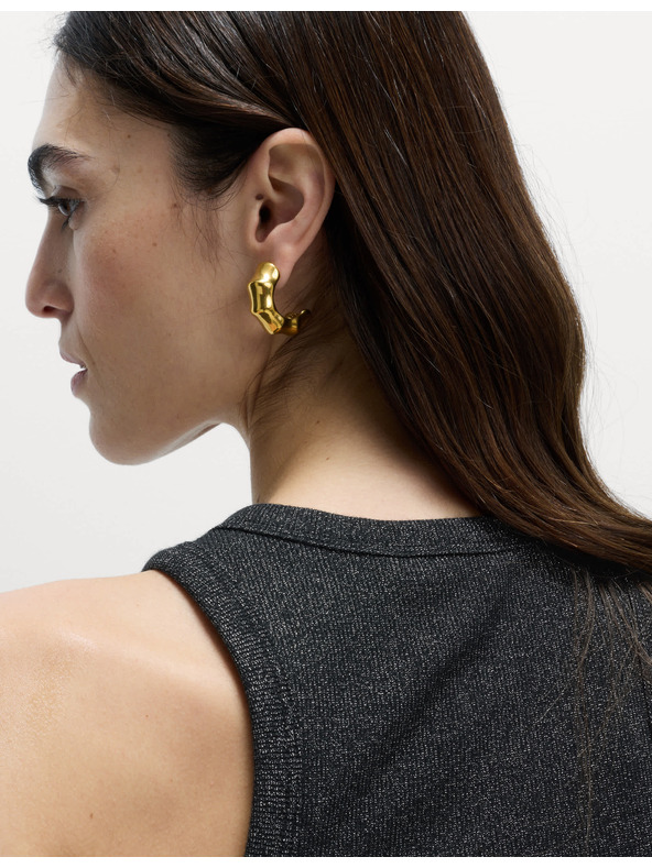 Marks & Spencer Třpytivé tílko, s vysokým podílem bavlny Marks & Spencer černá