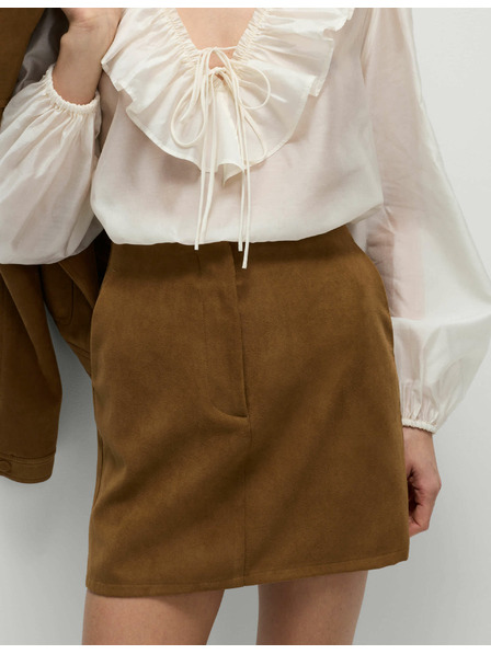 Marks & Spencer Minisukně áčkového střihu se semišovým vzhledem Marks & Spencer hnědá