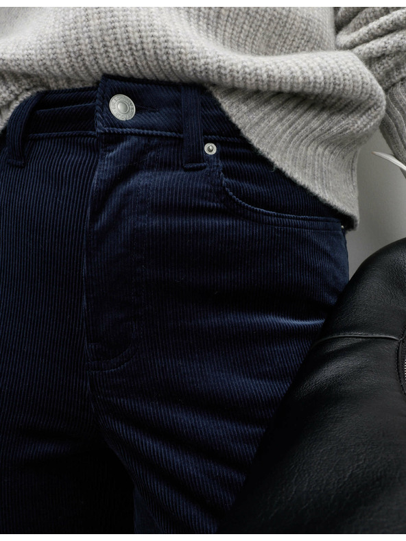 Marks & Spencer Manšestrové kalhoty s vysokým obsahem bavlny Marks & Spencer námořnická modrá