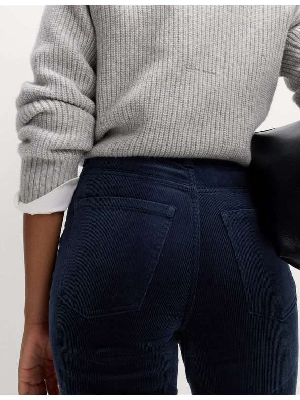 Marks & Spencer Manšestrové kalhoty s vysokým obsahem bavlny Marks & Spencer námořnická modrá