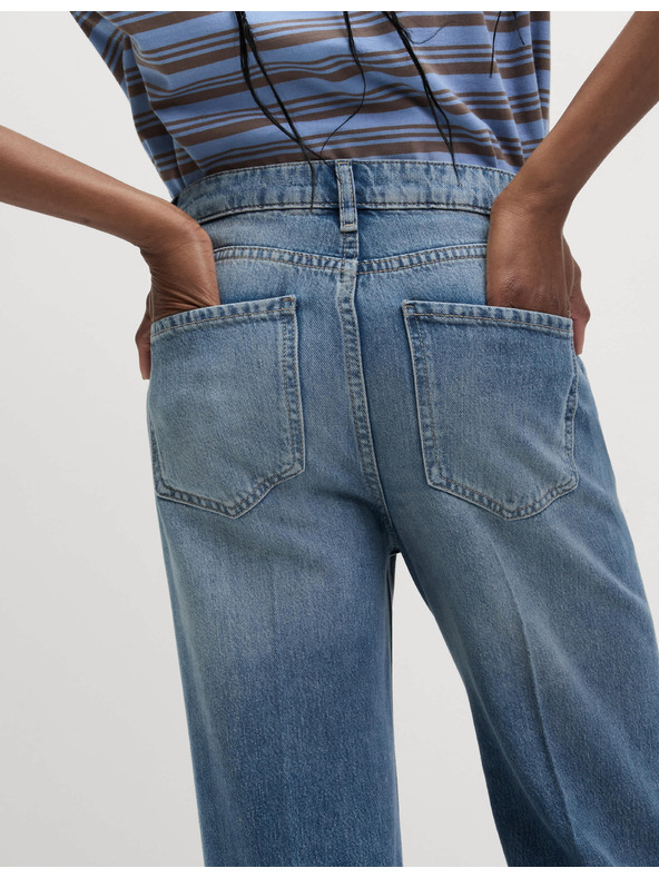 Marks & Spencer Rozšířené džíny se středně vysokým pasem Marks & Spencer námořnická modrá