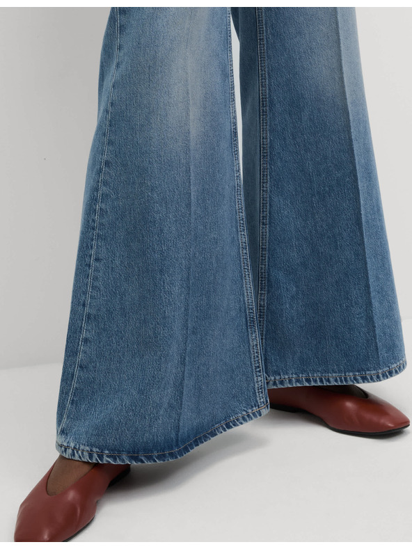 Marks & Spencer Rozšířené džíny se středně vysokým pasem Marks & Spencer námořnická modrá