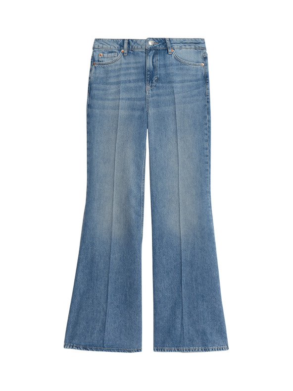 Marks & Spencer Rozšířené džíny se středně vysokým pasem Marks & Spencer námořnická modrá