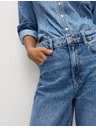 Marks & Spencer Džíny se širokými ohrnutými nohavicemi a středně vysokým pasem Marks & Spencer námořnická modrá