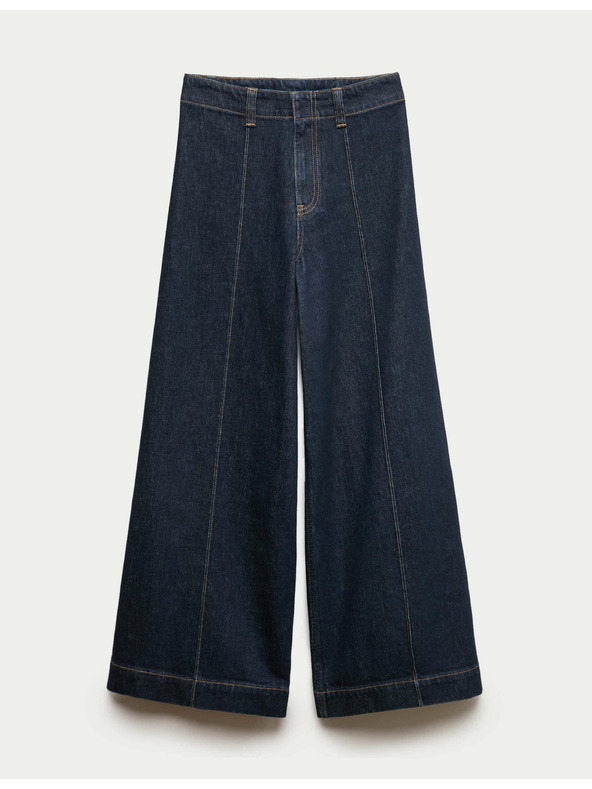 Marks & Spencer Džíny ke kotníkům se širokými nohavicemi a sámky Marks & Spencer námořnická modrá