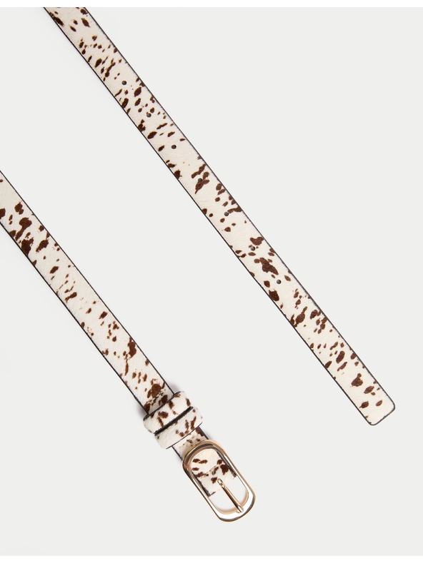 Marks & Spencer Úzký kožený opasek Marks & Spencer hnědá