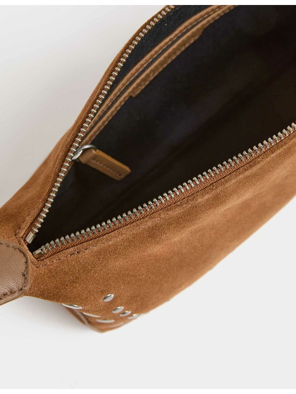 Marks & Spencer Semišová taška přes rameno s cvočky Marks & Spencer hnědá