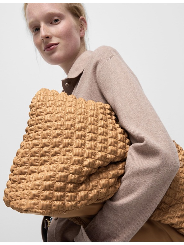 Marks & Spencer Prošívaná kabelka přes rameno Marks & Spencer hnědá