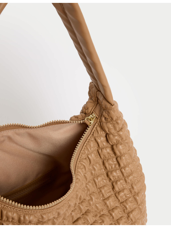 Marks & Spencer Prošívaná kabelka přes rameno Marks & Spencer hnědá