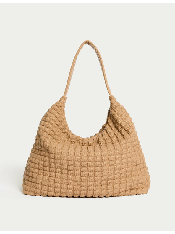 Marks & Spencer Prošívaná kabelka přes rameno Marks & Spencer hnědá