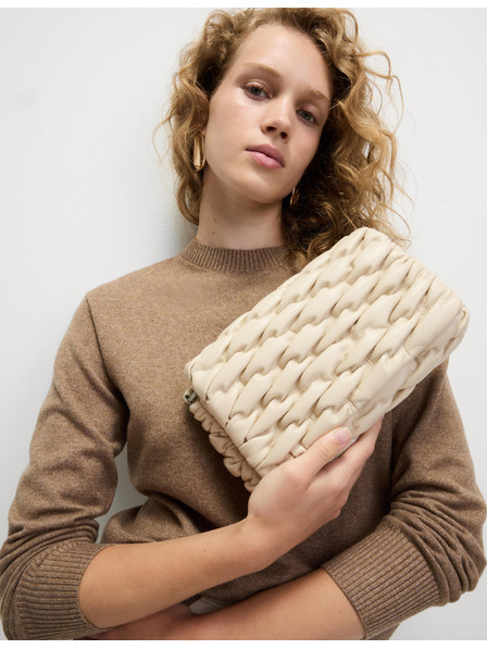 Marks & Spencer Kabelka přes rameno z umělé kůže Marks & Spencer smetanová