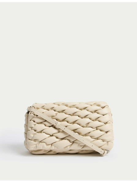 Marks & Spencer Kabelka přes rameno z umělé kůže Marks & Spencer smetanová