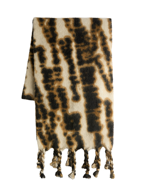 Marks & Spencer Potištěný kartáčovaný šátek Marks & Spencer hnědá