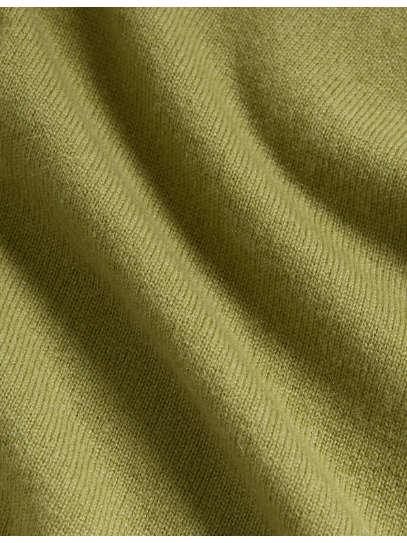 Marks & Spencer Svetr z čistého kašmíru, s texturou a kulatým výstřihem Marks & Spencer zelená