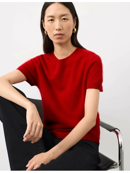 Marks & Spencer Pletený top s vysokým podílem vlny merino a kašmírem Marks & Spencer červená