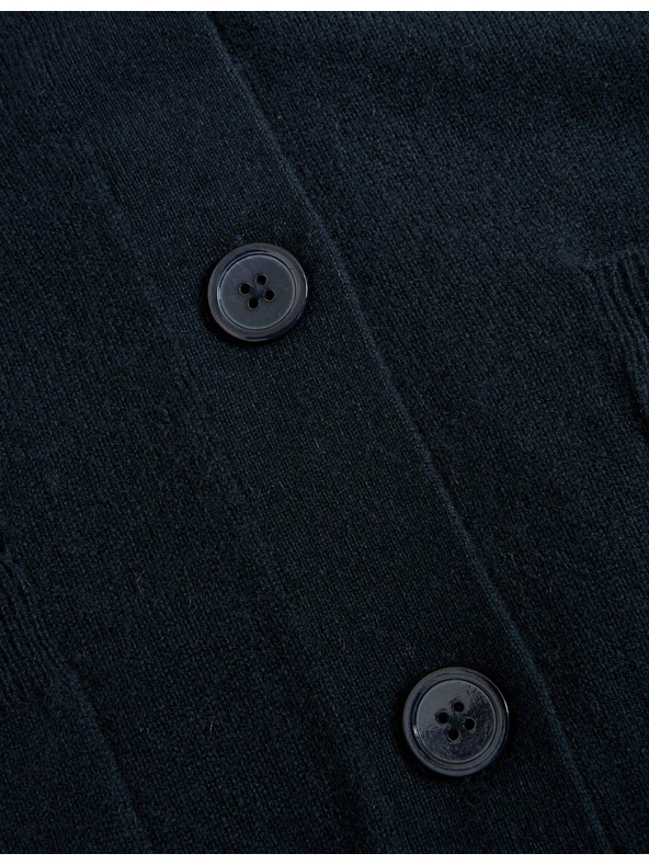 Marks & Spencer Kardigan z čistého kašmíru s výstřihem do V a knoflíky vepředu Marks & Spencer námořnická modrá