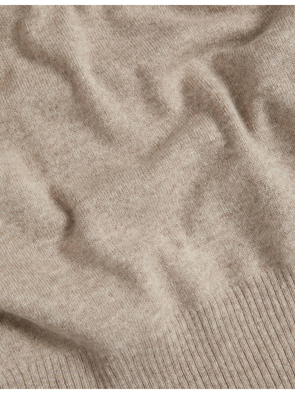 Marks & Spencer Volný svetr ze 100% kašmíru s výstřihem do V Marks & Spencer hnědá