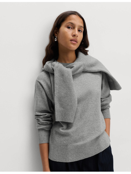 Marks & Spencer Svetr s výstřihem ke krku ze vzdušné příze Marks & Spencer šedá