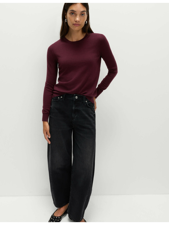 Marks & Spencer Svetr ke krku z čisté merino vlny Marks & Spencer červená