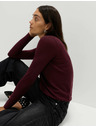 Marks & Spencer Svetr ke krku z čisté merino vlny Marks & Spencer červená