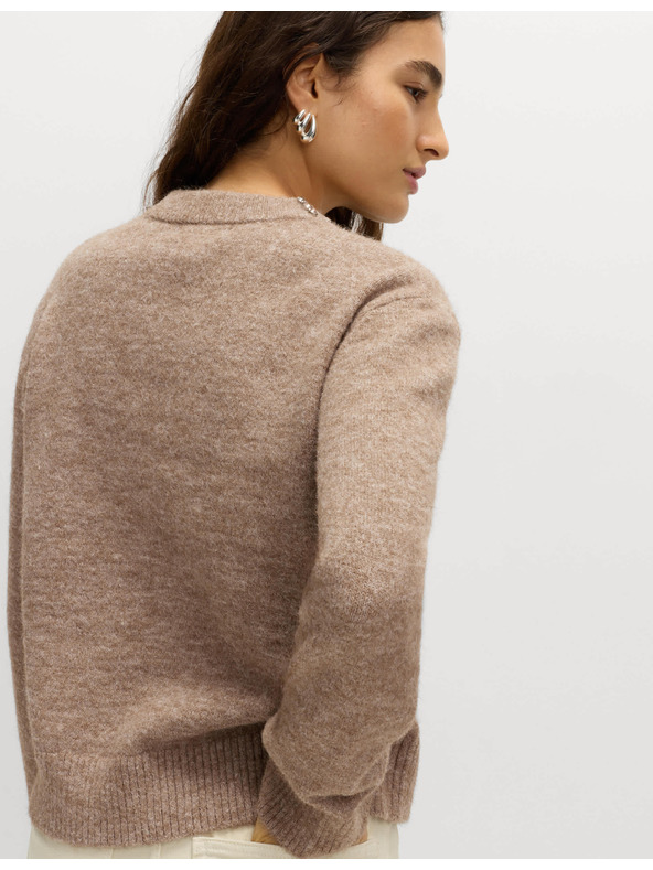 Marks & Spencer Volný vlněný svetr se zdobením Marks & Spencer hnědá