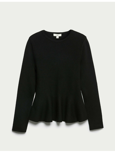 Marks & Spencer Pletený top s výstřihem ke krku, měkký na dotek Marks & Spencer černá