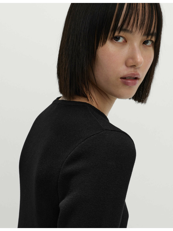 Marks & Spencer Pletený top s výstřihem ke krku, měkký na dotek Marks & Spencer černá