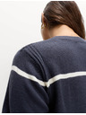 Marks & Spencer Extra měkký pruhovaný svetr ke krku Marks & Spencer námořnická modrá