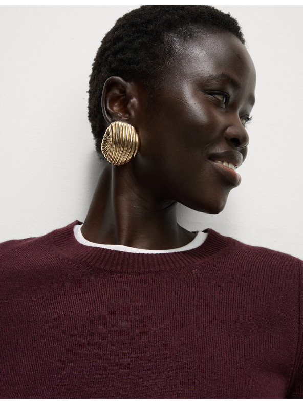 Marks & Spencer Mimořádně měkký svetr s výstřihem ke krku Marks & Spencer červená