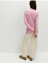 Marks & Spencer Mimořádně měkký svetr s výstřihem ke krku a kontrastními lemy Marks & Spencer růžová