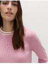Marks & Spencer Mimořádně měkký svetr s výstřihem ke krku a kontrastními lemy Marks & Spencer růžová