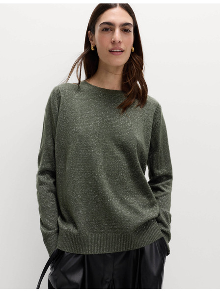 Marks & Spencer Třpytivý svetr Cashmilon s výstřihem ke krku Marks & Spencer zelená