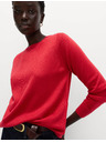 Marks & Spencer Třpytivý svetr Cashmilon s výstřihem ke krku Marks & Spencer červená
