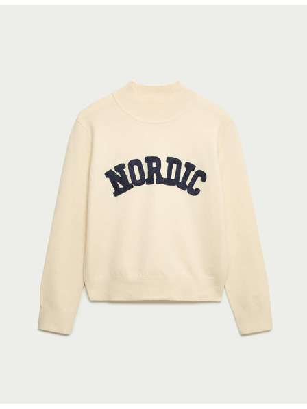 Marks & Spencer Svetr se stojáčkem s nápisem Marks & Spencer smetanová