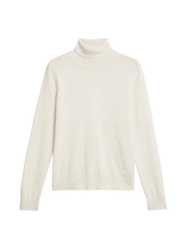 Marks & Spencer Svetr s rolákovým límcem ze 100% vlny Merino Marks & Spencer smetanová