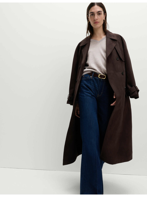 Marks & Spencer Svetr s výstřihem do V z vlny Merino Marks & Spencer béžová