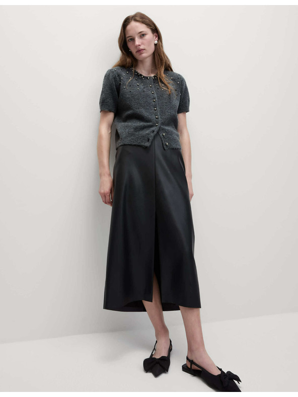 Marks & Spencer Zdobený zkrácený kardigan Marks & Spencer šedá