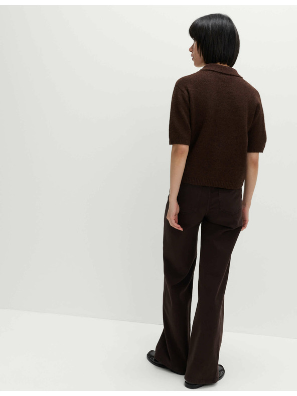 Marks & Spencer Zdobený zkrácený kardigan s vlnou Marks & Spencer hnědá