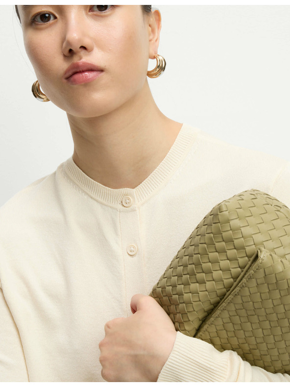 Marks & Spencer Kardigan s kulatým výstřihem a knoflíky vepředu Marks & Spencer smetanová