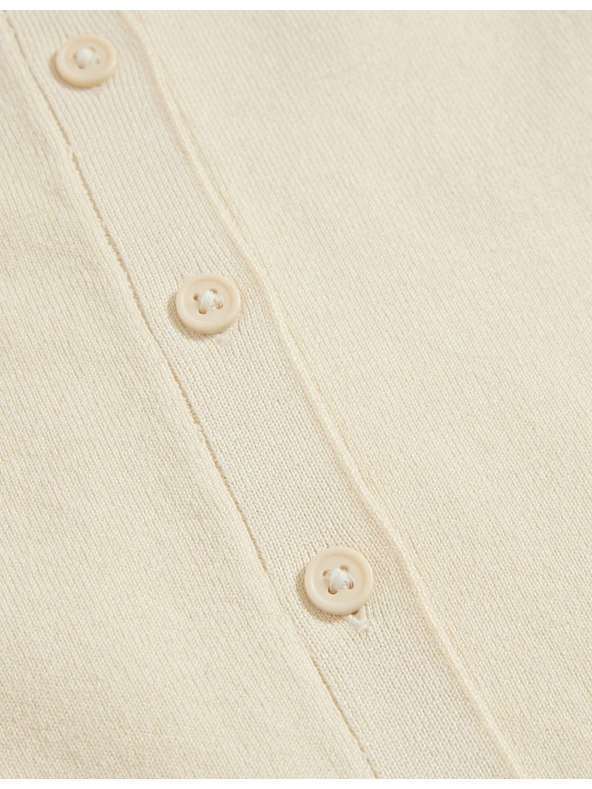 Marks & Spencer Kardigan s kulatým výstřihem a knoflíky vepředu Marks & Spencer smetanová