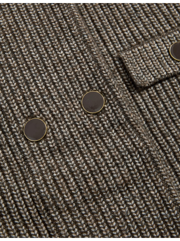 Marks & Spencer Pletená bunda s mračnatými vlákny a ozdobnými kapsami Marks & Spencer béžová