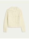 Marks & Spencer Pletená bunda s mračnatými vlákny a ozdobnými kapsami Marks & Spencer smetanová
