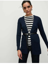 Marks & Spencer Dlouhý žebrovaný kardigan bez zapínání Marks & Spencer námořnická modrá