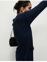 Marks & Spencer Dlouhý žebrovaný kardigan bez zapínání Marks & Spencer námořnická modrá