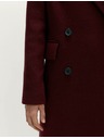 Marks & Spencer Dlouhý dvouřadý kabát s přídavkem vlny Marks & Spencer červená
