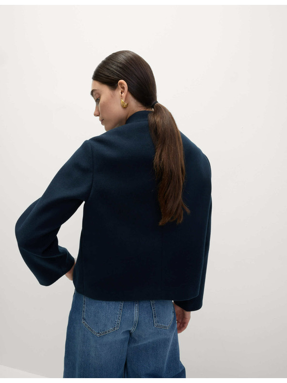 Marks & Spencer Krátká bunda bez límce Marks & Spencer námořnická modrá