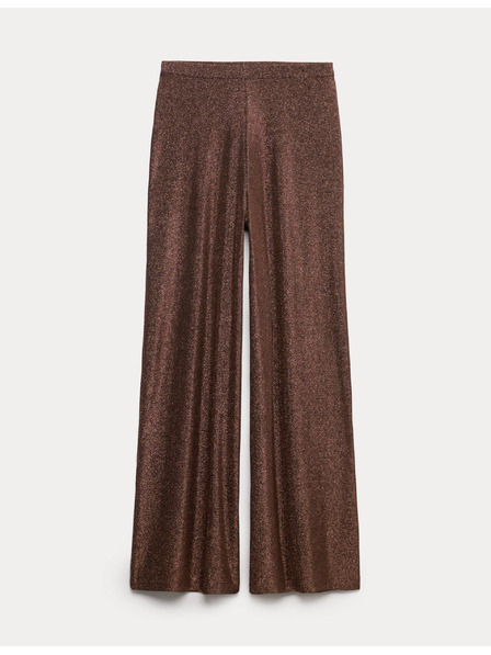 Marks & Spencer Třpytivé kalhoty Palazzo Marks & Spencer hnědá